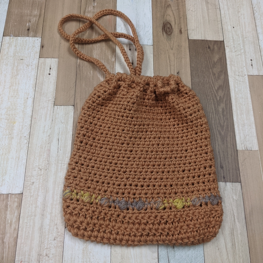 Handcrafted crochet backpack bag